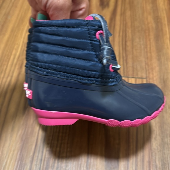 Little Girls Blue and Pink Sperry Boots Size 7 - Picture 5 of 5
